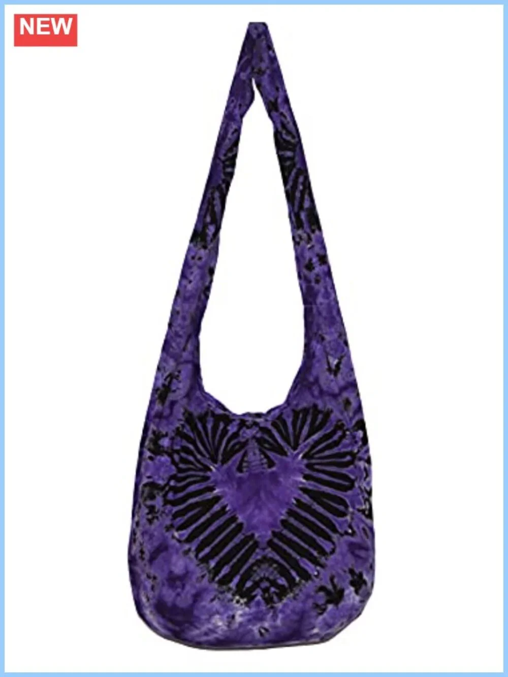 Handmade Bohemian Hobo Crossbody Bag Cotton Zipper Shoulder Purse